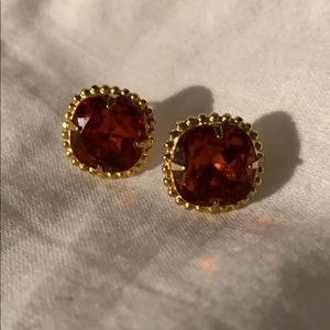 Orange Sorrelli gemstone earrings